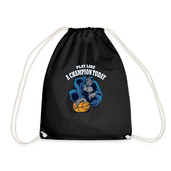 Jouez au basketball comme un champion aujourd’hui - Sac de sport léger - noir - Devant
