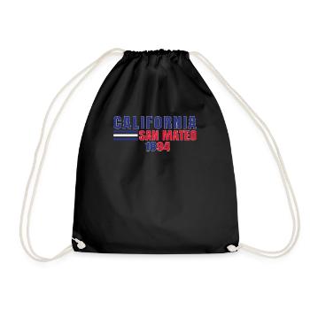 San Mateo California Im USA Rainbow Gemacht - Turnbeutel - Schwarz - Vorne