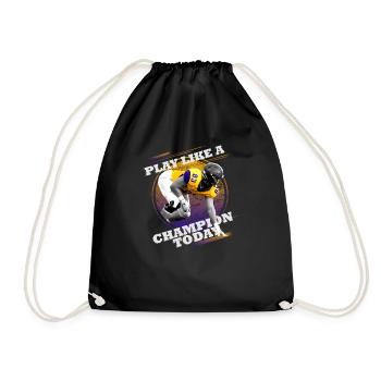 Play a Champion Football Rugby today - Drawstring Bag - black - Front