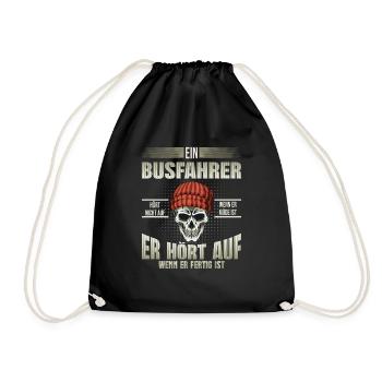 Busfahrer Bus - Turnbeutel - Schwarz - Vorne