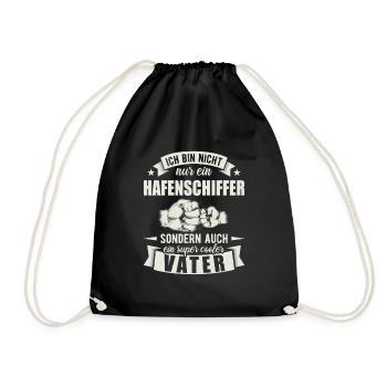 Hafenschiffer - Turnbeutel - Schwarz - Vorne