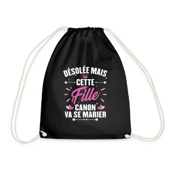 Désolée mais cette fille canon va se marier - Sac de sport léger - noir - Devant