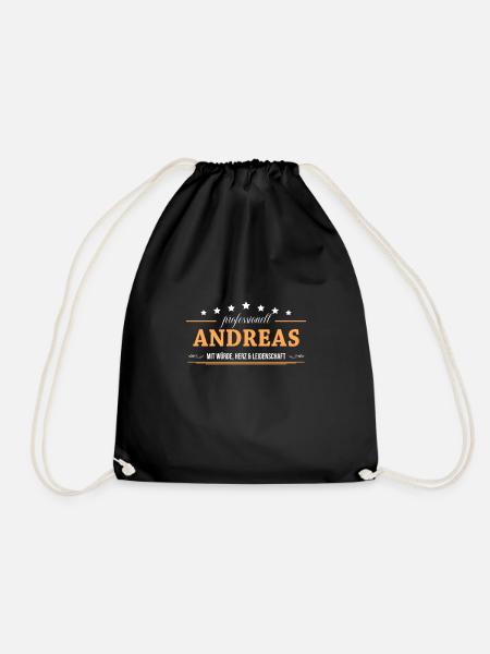 Professionell Andreas Name Vorname - Turnbeutel - Schwarz