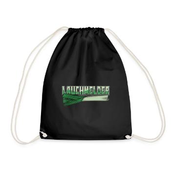 Lauch Kostüm Bodybuilding Satire Gym Jga - Turnbeutel - Schwarz - Vorne