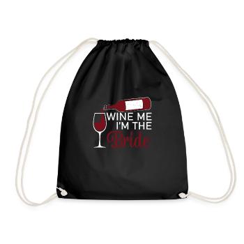 Wine Me Drôle Mariage Boire Pour Une Mariée - Sac de sport léger - noir - Devant