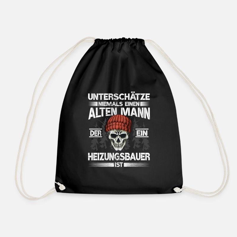 Heizungsbauer - Turnbeutel - Schwarz