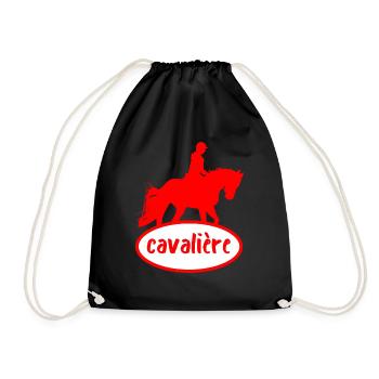 cavalière logo pétrole ellipse - Sac de sport léger - noir - Devant