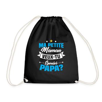 Ma Petite Maman Veux Tu Épouser Papa ? - Sac de sport léger - noir - Devant