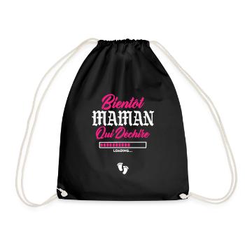 Bientôt Maman qui déchire - Sac de sport léger - noir - Devant