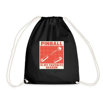 Funny Pinball Season For An Arcade Game Player - Drawstring Bag - black - Front