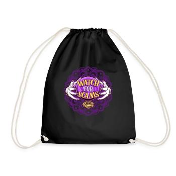 Halloween Paranormal Clairvoyant Scam.Trick Treat - Drawstring Bag - black - Front