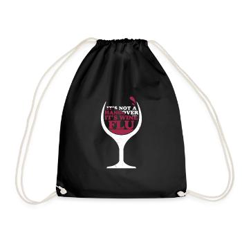 Funny Wine Drinking Winery For Sarcastic - Drawstring Bag - black - Front