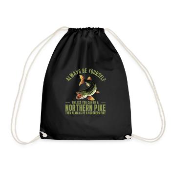 Always Be Yourself Unless You Can Be A Funny Pike - Drawstring Bag - black - Front