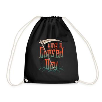 Halloween Have A Cursed Day Grim Reaper Curse - Drawstring Bag - black - Front