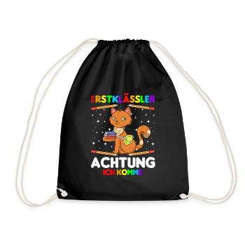 Erstklässler Achtung ich komme - Turnbeutel - Schwarz - Vorne