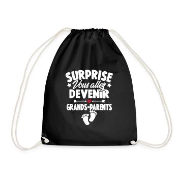 Surprise vous allez devenir grands parents - Sac de sport léger - noir - Devant