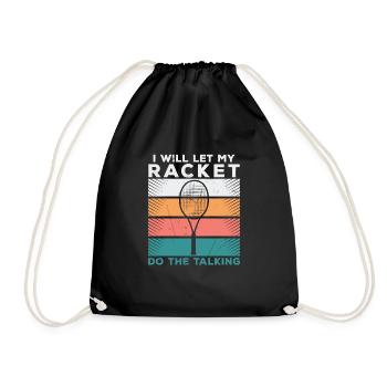 Raquette de tennis amusante pour les amateurs - Sac de sport léger - noir - Devant
