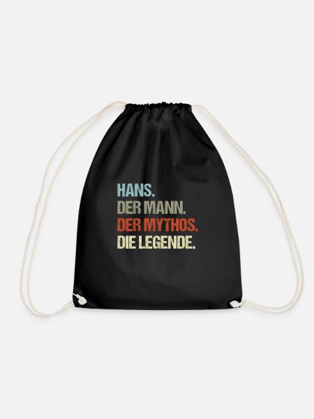 Hans der Mann der Mythos die Legende - Turnbeutel - Schwarz
