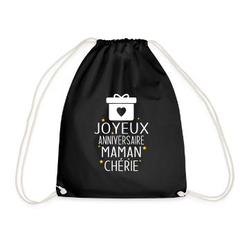 Cadeau Joyeux Anniversaire Maman Chérie - Sac de sport léger - noir - Devant