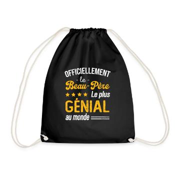 Cadeau Le Beau père le plus genial au monde - Sac de sport léger - noir - Devant