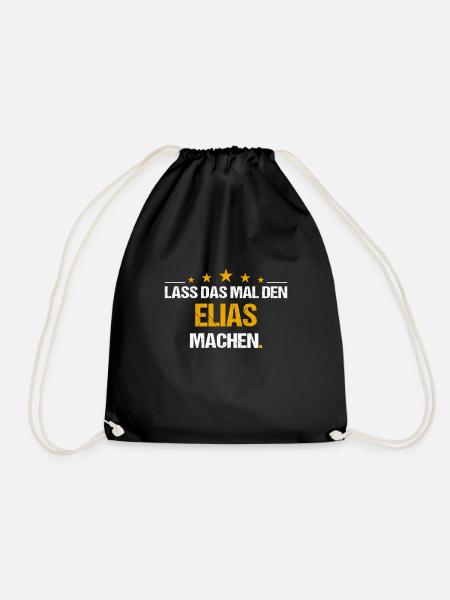 Lass das mal den Elias machen Name - Turnbeutel - Schwarz