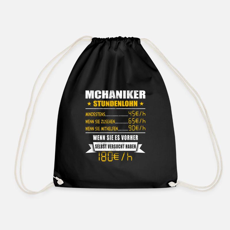 Mechaniker - Turnbeutel - Schwarz