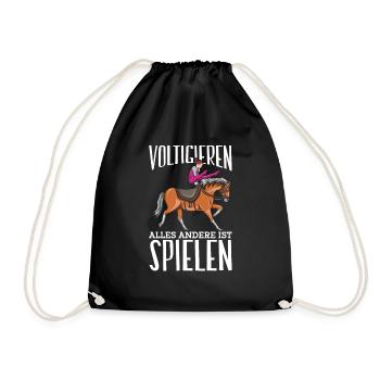 Voltigieren - Turnbeutel - Schwarz - Vorne