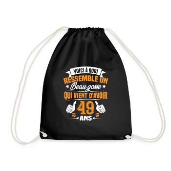 Voici à Quoi Ressemble Un Beau Gosse 49 ans Cadeau - Sac de sport léger - noir - Devant
