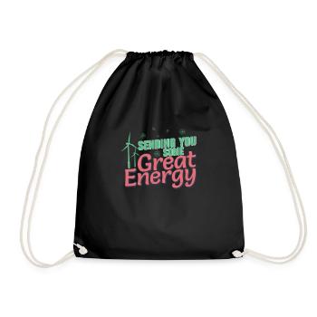 Sending You Great Energy Drôle Technicien en - Sac de sport léger - noir - Devant