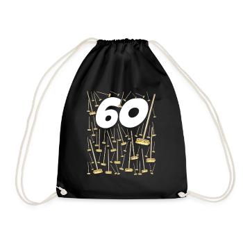 60 Balais Anniversaire Soixante Ans Homme Femme - Sac de sport léger - noir - Devant