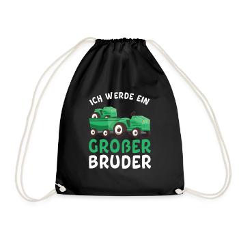 Großer Bruder 2023 Traktor Schwangerschaft - Turnbeutel - Schwarz - Vorne