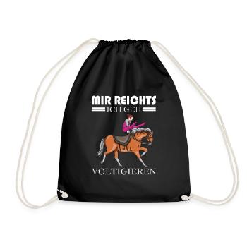Voltigieren Volti Voltigier Pferde Pferdemädchen - Turnbeutel - Schwarz - Vorne
