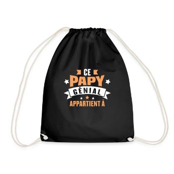 Ce papy génial appartient à [Personnalisable] - Sac de sport léger - noir - Devant