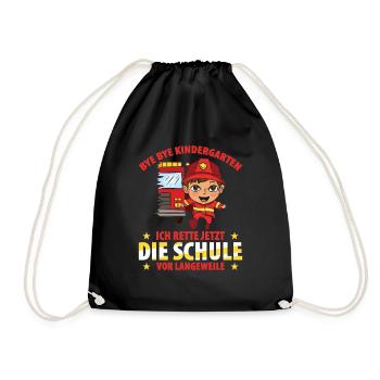 Bye Bye Kindergarten Ich Rette Jetzt Die Schule Vo - Turnbeutel - Schwarz - Vorne
