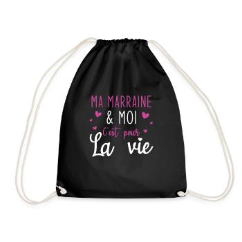 Ma marraine moi c'est pour la vie - Sac de sport léger - noir - Devant