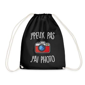J'peux pas j'ai photo - Sac de sport léger - noir - Devant