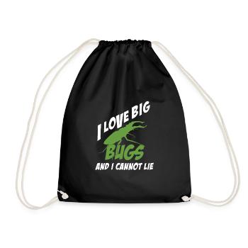 I Like Big Bugs Cannot Lie Funny Entomologist - Drawstring Bag - black - Front