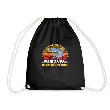 I Might Look Like I'm Listening To You Drôle Pike - Sac de sport léger - noir - Devant