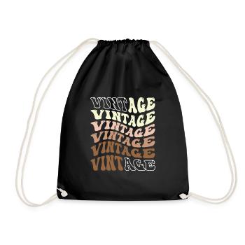 Vintage - Cadeau parfait pour grand-père - Sac de sport léger - noir - Devant