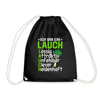 Lauch - Turnbeutel - Schwarz - Vorne