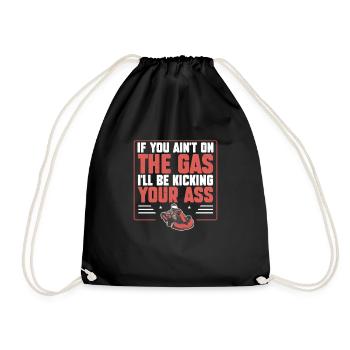 If You Ain't Funny Go-Karting Humor For Kart - Drawstring Bag - black - Front