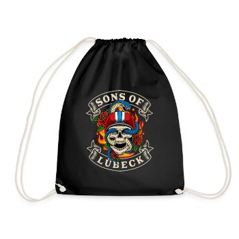 Lübeck Biker Gift sons of Lübeck - Drawstring Bag - black - Front