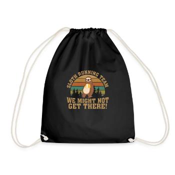 Sloth Running Team Funny Sloth Mode For A - Drawstring Bag - black - Front