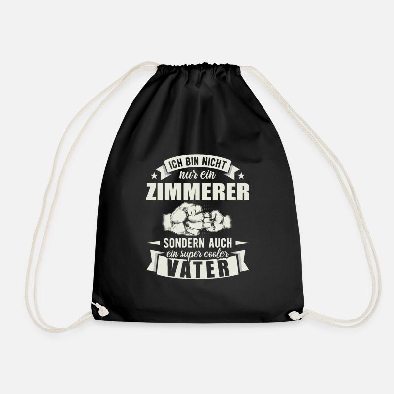 Zimmerer Vater Papa Vatertag Tischler - Turnbeutel - Schwarz