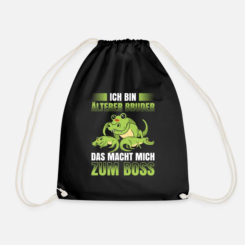 Ich Bin Älterer Bruder Das Macht Mich Zum Boss - Turnbeutel - Schwarz