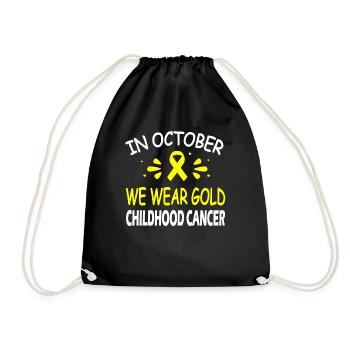 Im Oktober Tragen Wir Goldene - Turnbeutel - Schwarz - Vorne