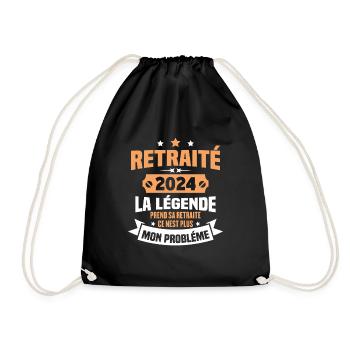 Cadeau retraité 2024, La légende prend sa retraite - Sac de sport léger - noir - Devant