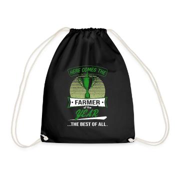 Trophy Trophy for Farmer of the Year - Drawstring Bag - black - Front
