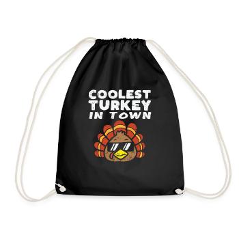 La dinde la plus cool de la ville - Sac de sport léger - noir - Devant