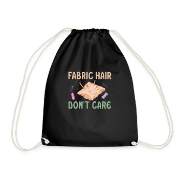 Fabric Hair Funny Machine Quilting Humor For A - Drawstring Bag - black - Front